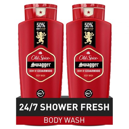 Old Spice Red Collection Swagger Scent with Cedarwood, Men's Body Wash(Pack of 2)